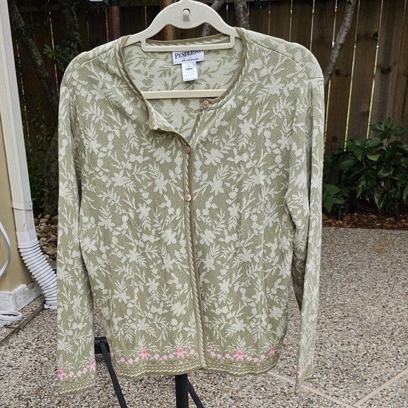 Nwot Pendleton  sweater cardigan L - Picture 1 of 14
